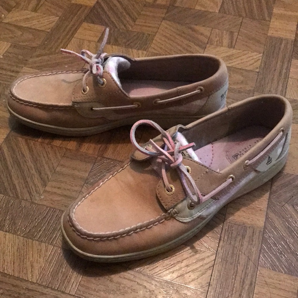 Sperry Top Siders pink boat shoes size 7.5